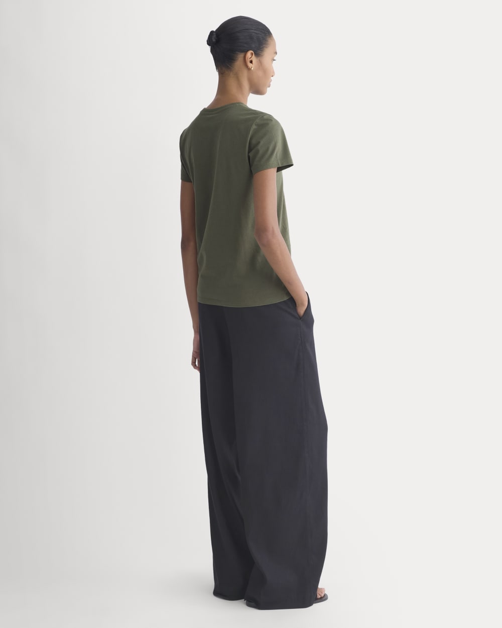 The Slim Crew in Essential Cotton | Olive Night - Image 5