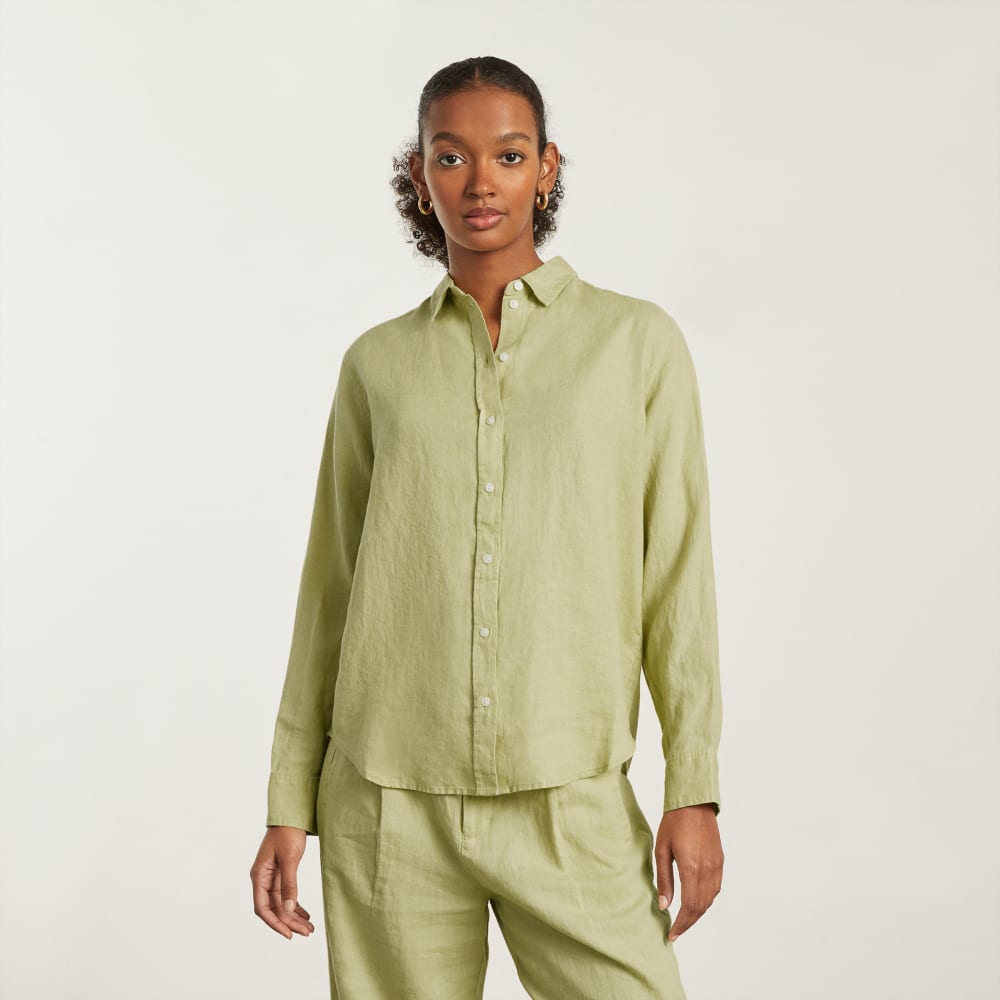 The Must-Have Shirt in Linen | Leek - Image 5