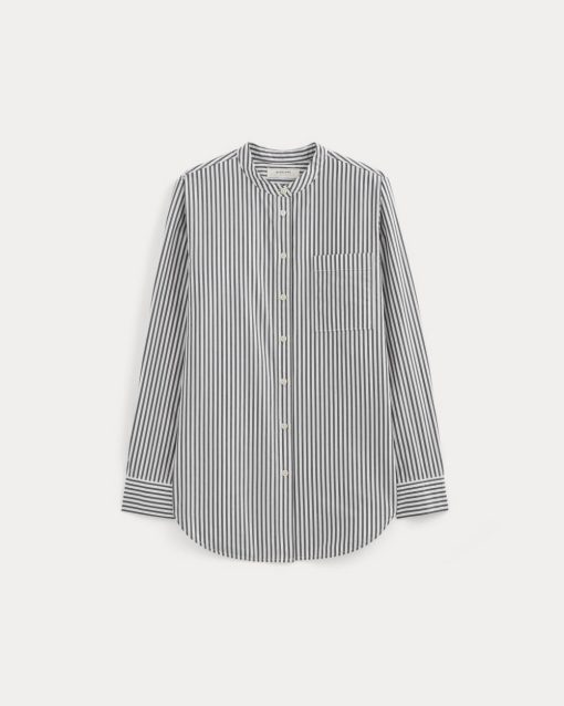 Alternative view of The Oversized Shirt in Ultrasoft Cotton | Optic White / Black
