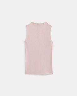 Alternative view of The Luxe Rib Funnel-Neck Tank | Burnished Lilac
