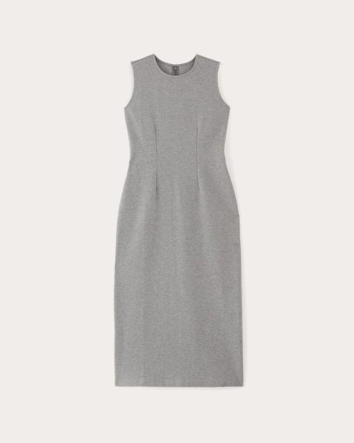 Alternative view of The Dream '90s Midi Dress | Mid Heather Grey