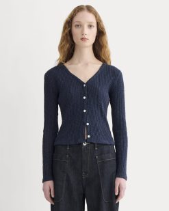 The Cozy Rib Cardigan | Navy