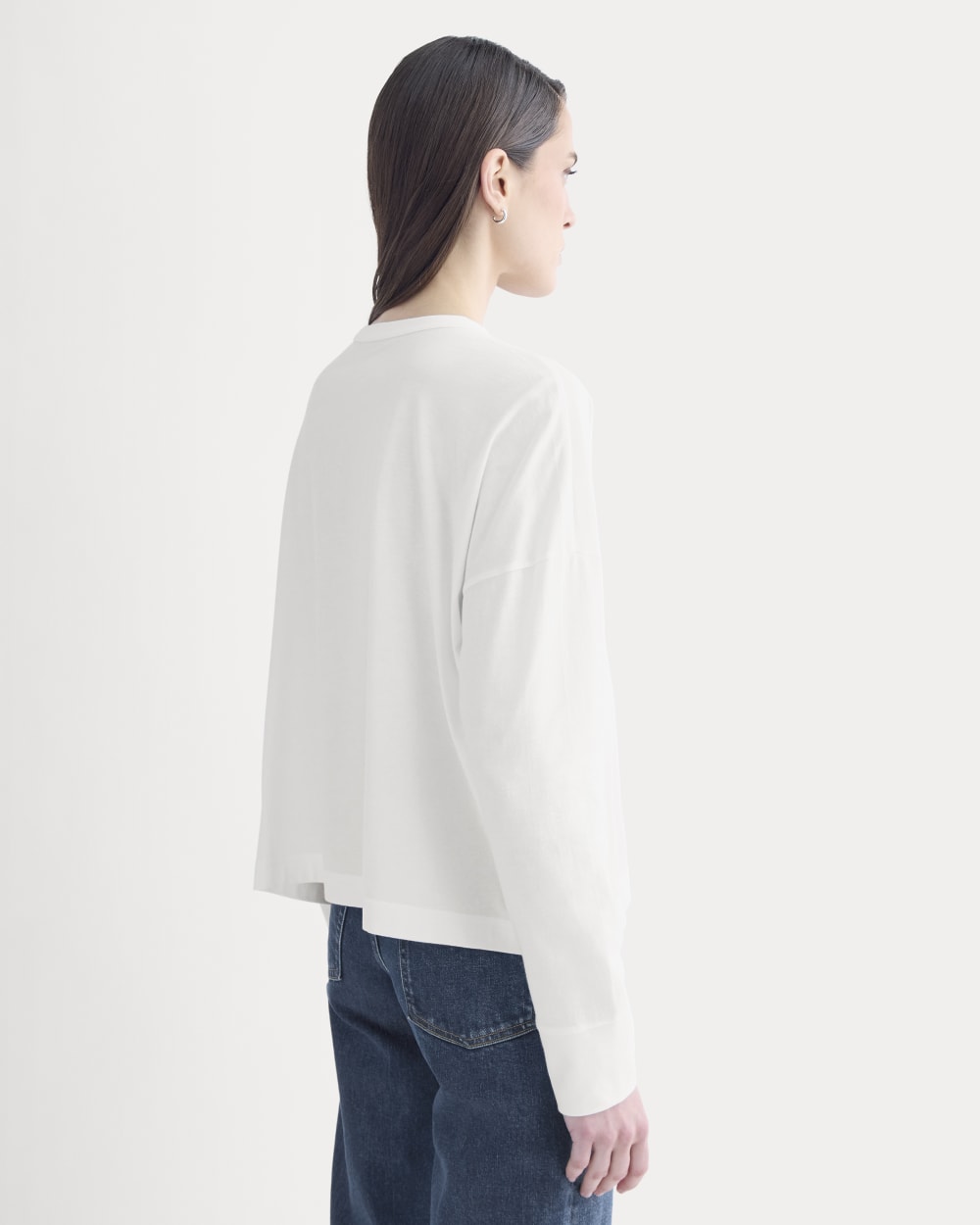 Oversized Boxy Crew in Essential Cotton | White - Image 5