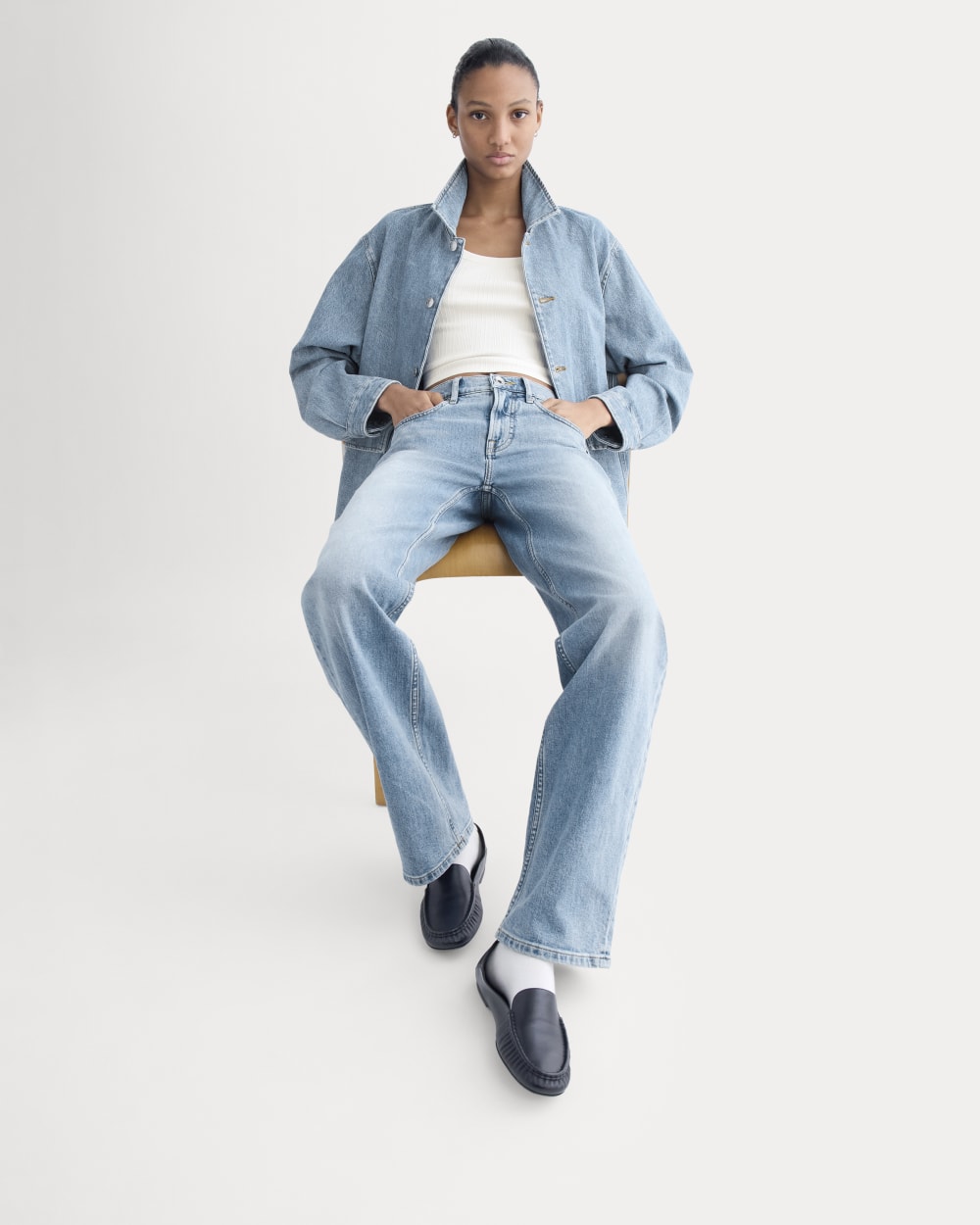 The Column Jean | Vintage Light Indigo | 33 Inseam - Image 9