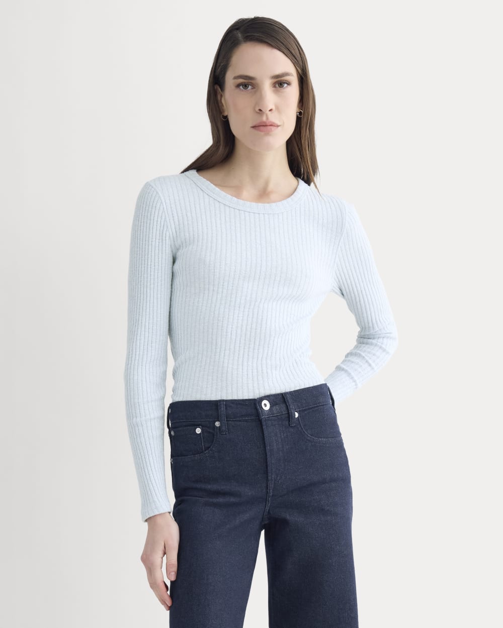 The Cozy Rib Long-Sleeve Tee | Skywriting - Image 4