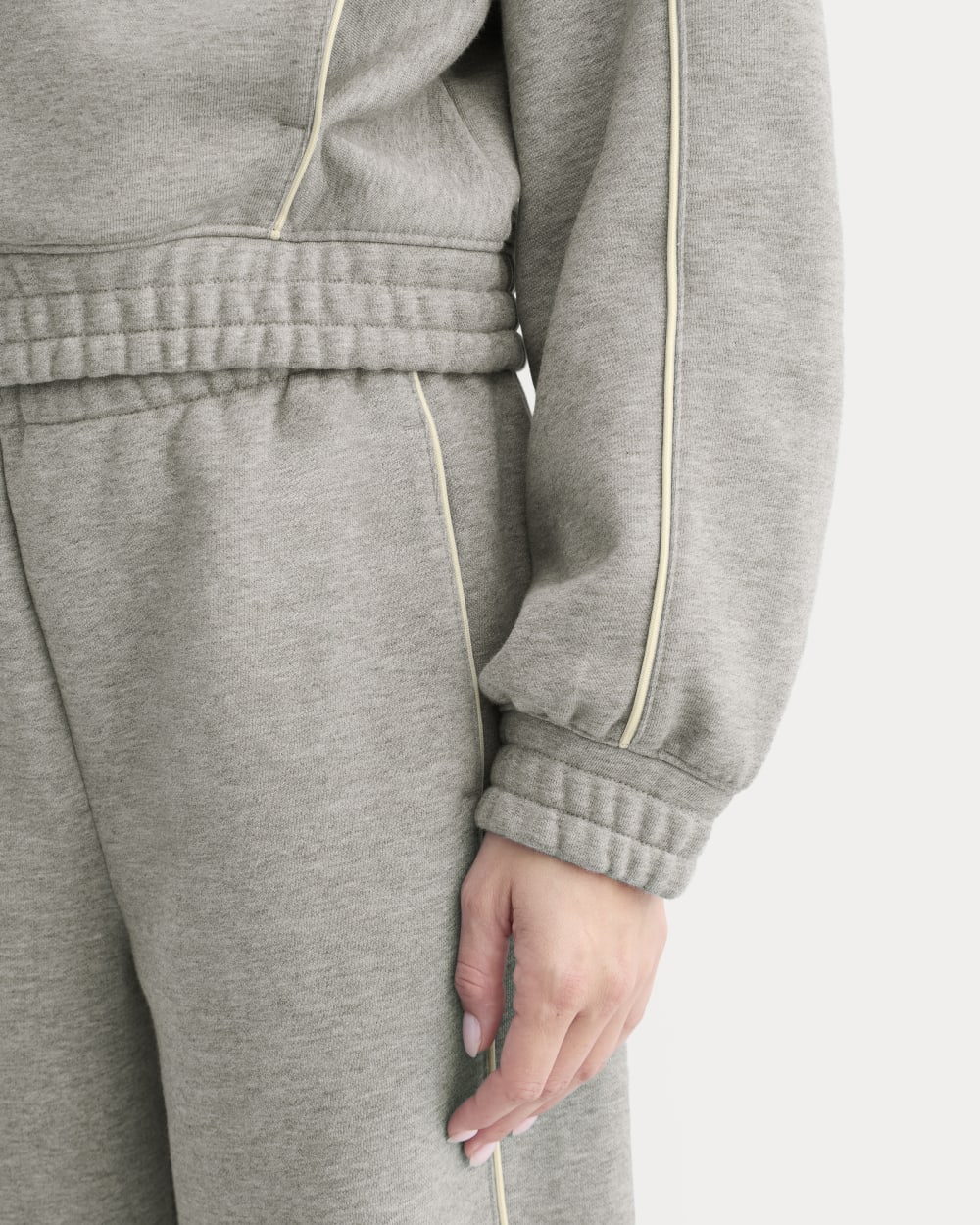 Luxe Fleece Track Jacket | Vintage Heather Grey - Image 4