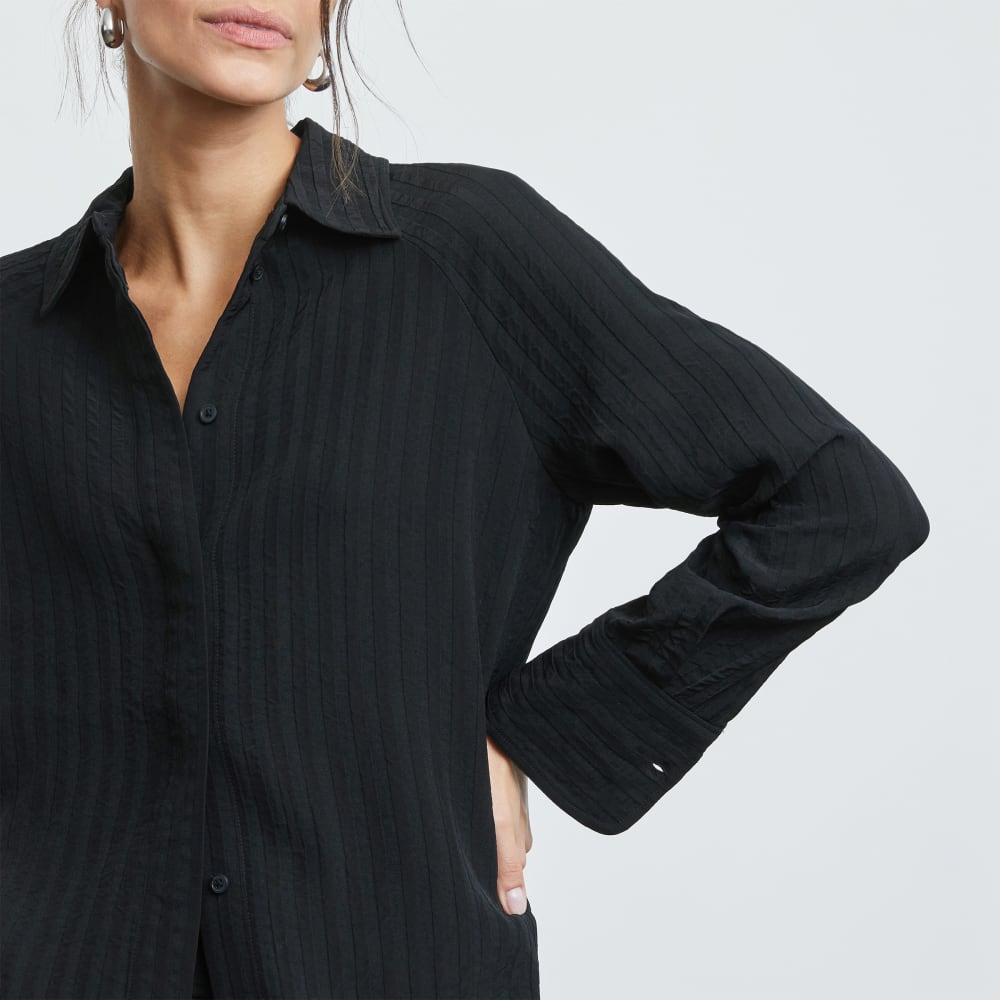 The City Stripe Shirt | Black - Image 4