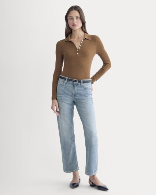 Low-Rise Straight Jean | Tungsten Scratch