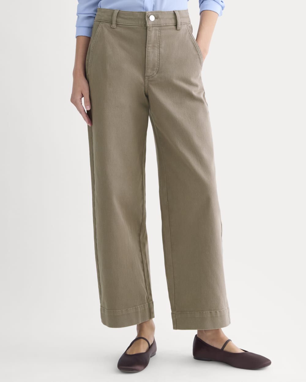 The Utility Wide-Leg Pant | Taupe - Image 3