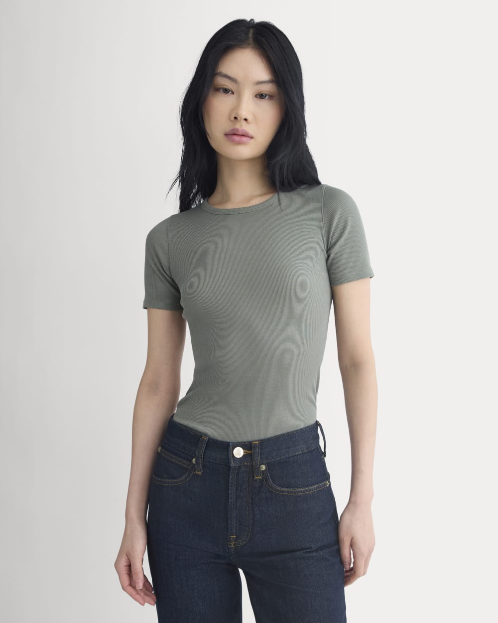 The Luxe Rib Crew | Agave Green - Image 4