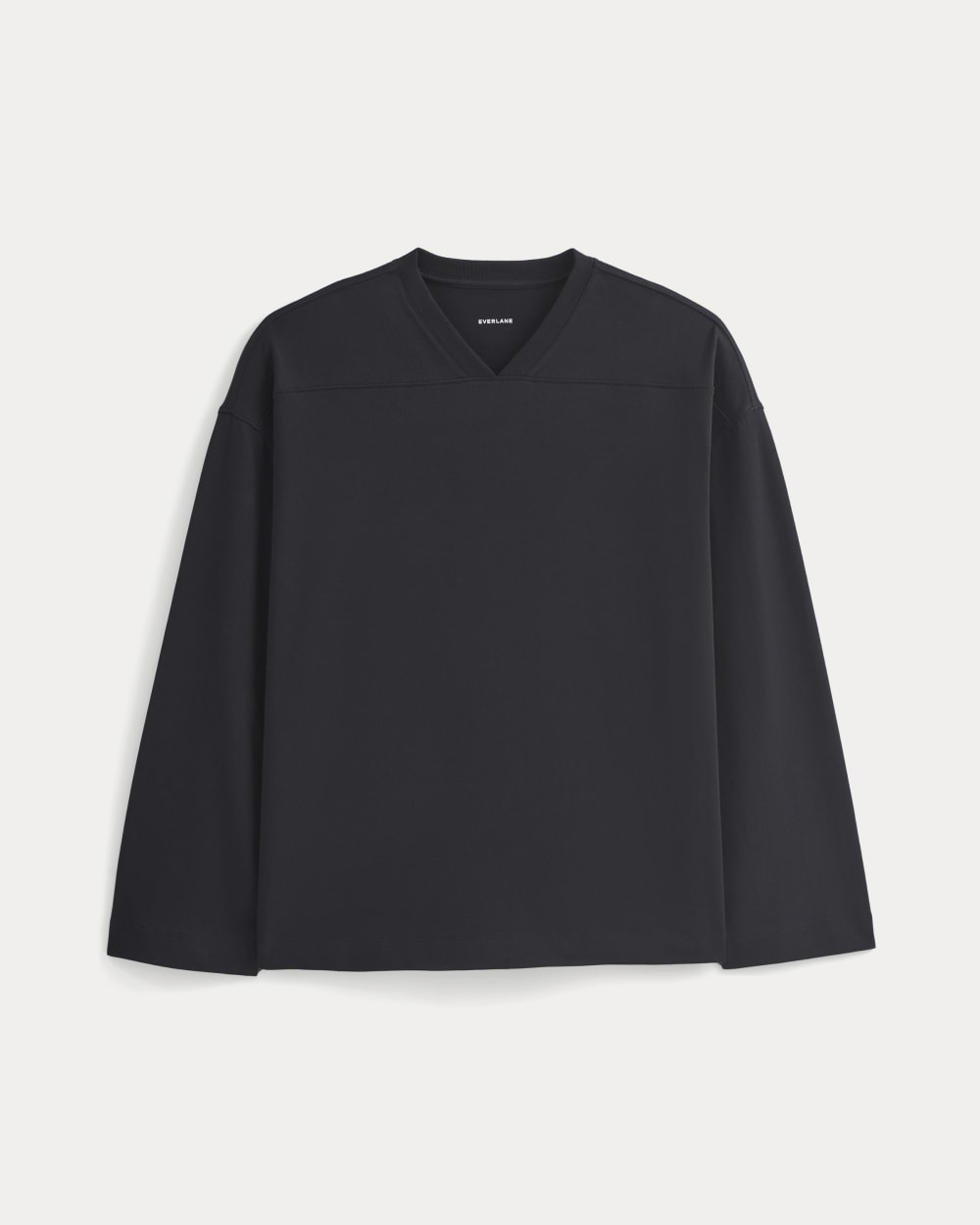 Retro V-Neck Jersey | Black - Image 2
