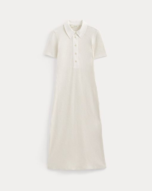 Alternative view of The Cozy Rib Polo Dress | Bone