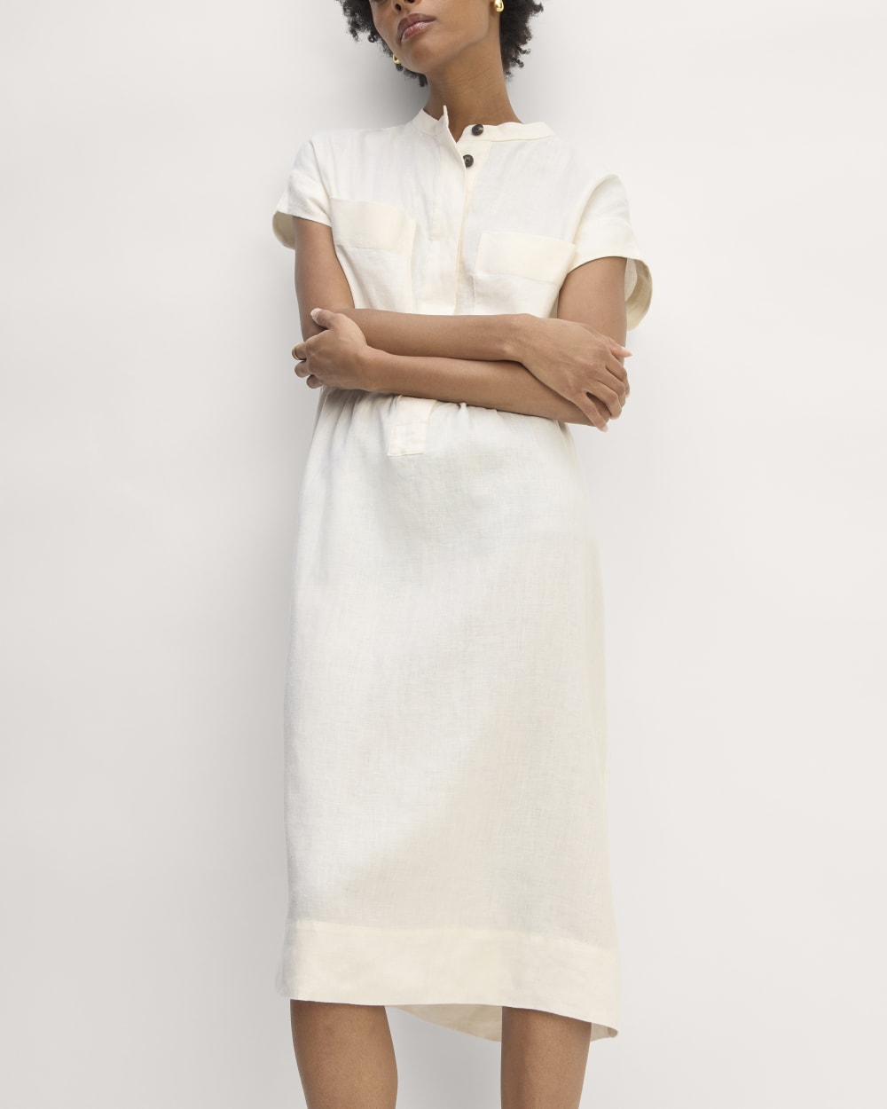 The Craft Dress in Linen | Bone - Image 4
