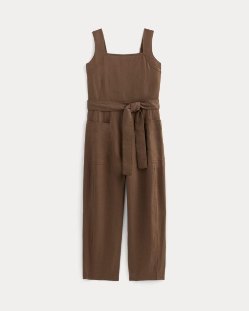 Alternative view of The Utility Coverall in Linen | Cedarwood