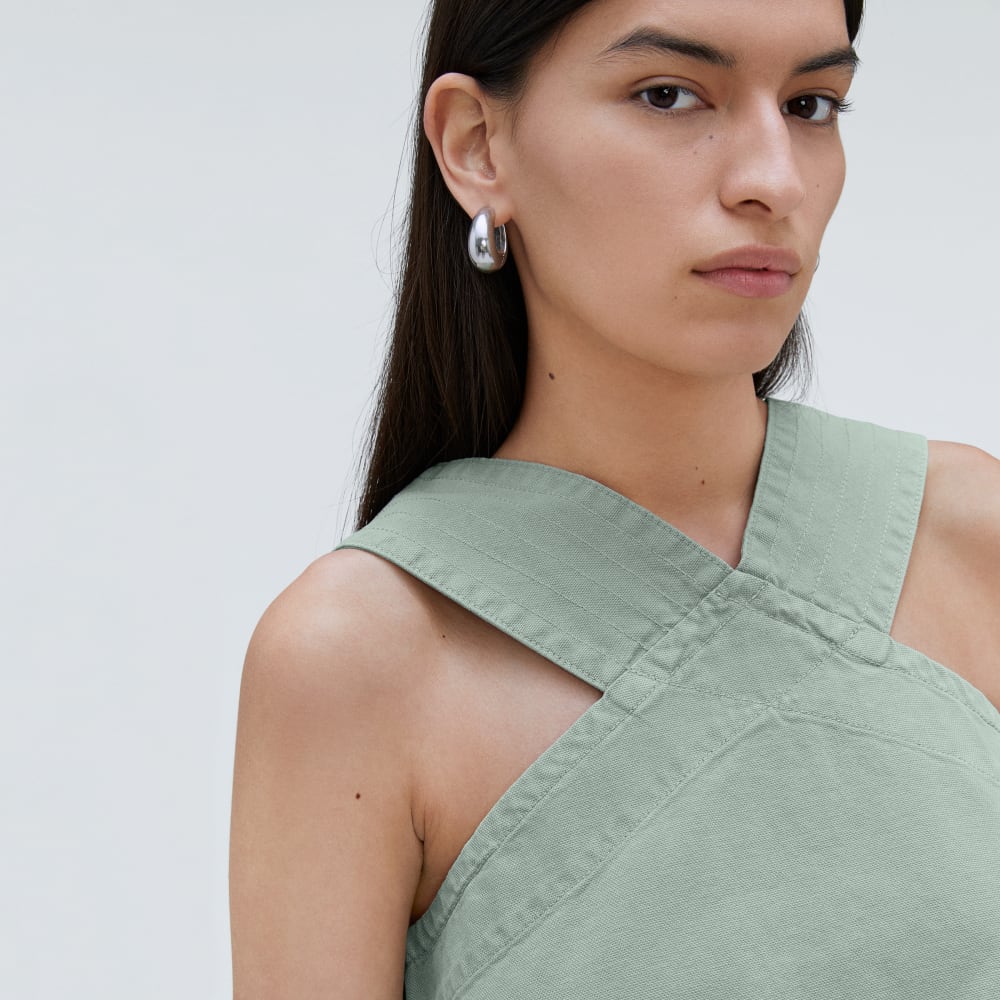 The Cross-Front Apron Top | Sea Glass - Image 4