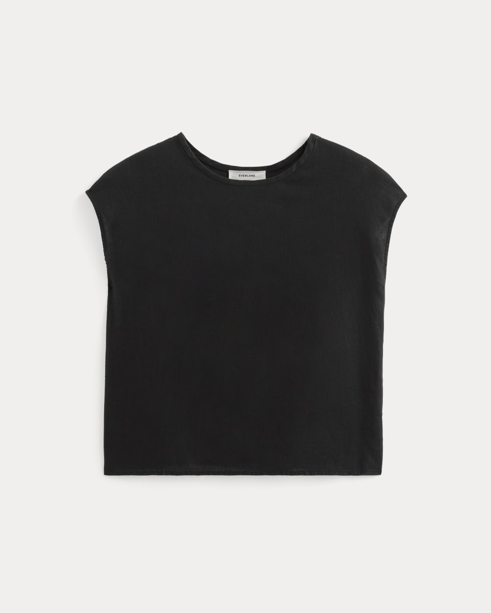 The Muscle Top in Linen | Black - Image 2
