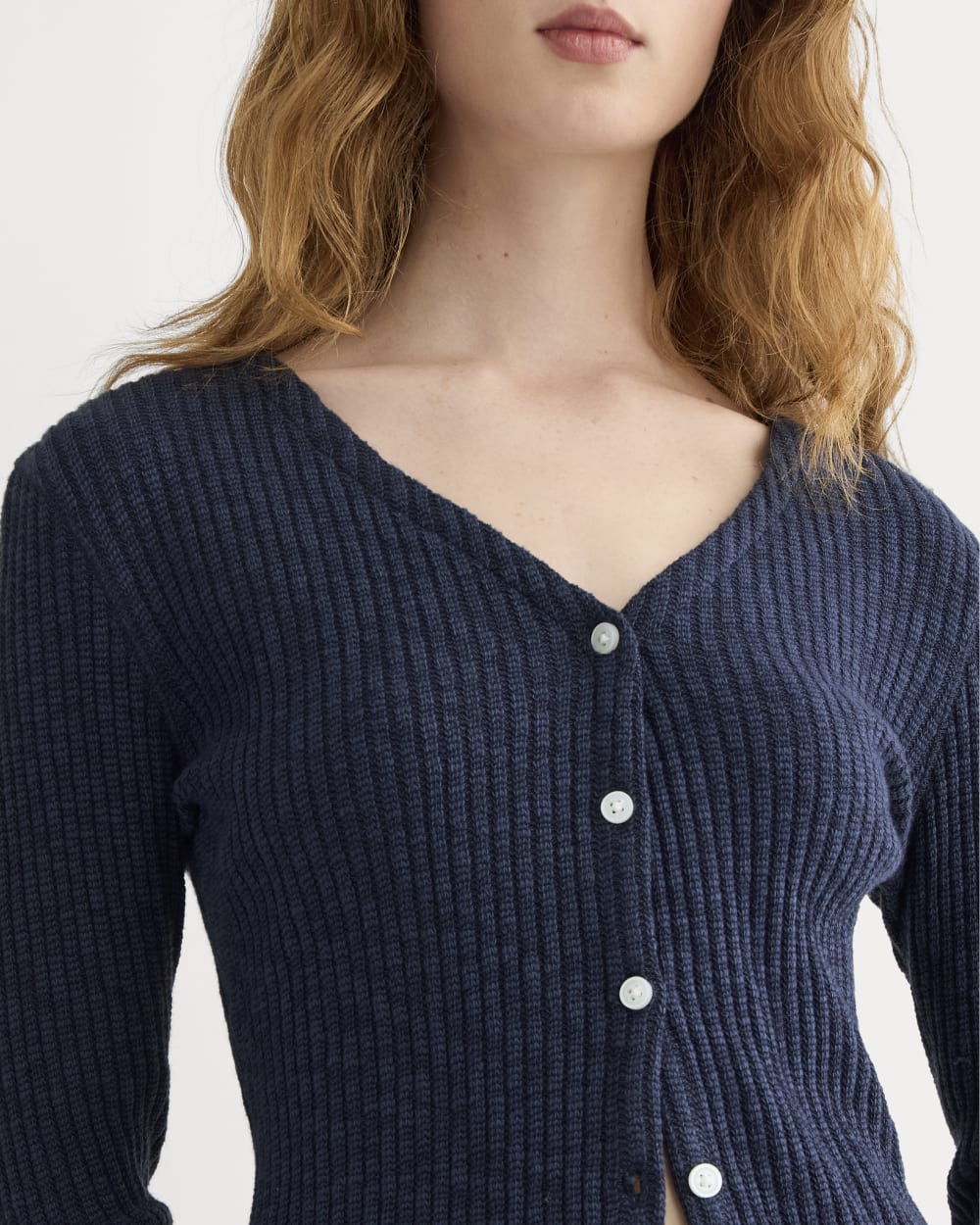 The Cozy Rib Cardigan | Navy - Image 4