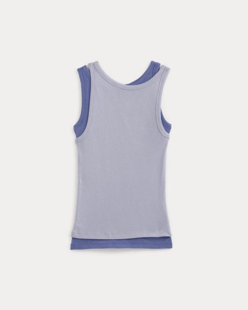 Alternative view of Tissue Layered Tank | Aleutian/Velvet Morning