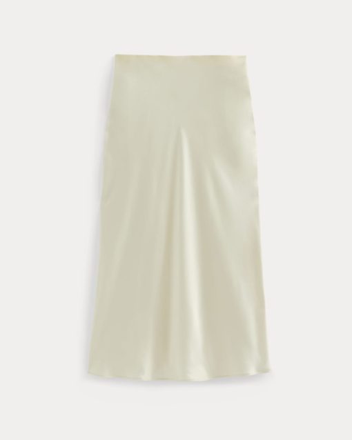 Alternative view of Slip Skirt in Silk Charmeuse | Bone