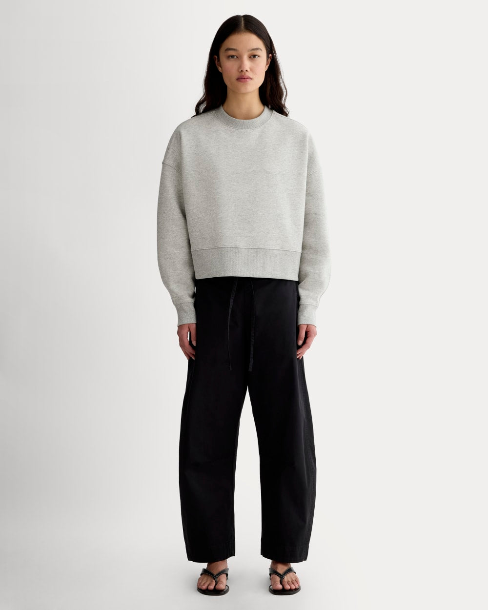 Luxe Fleece Sweatshirt | Heathered Grey - Image 3