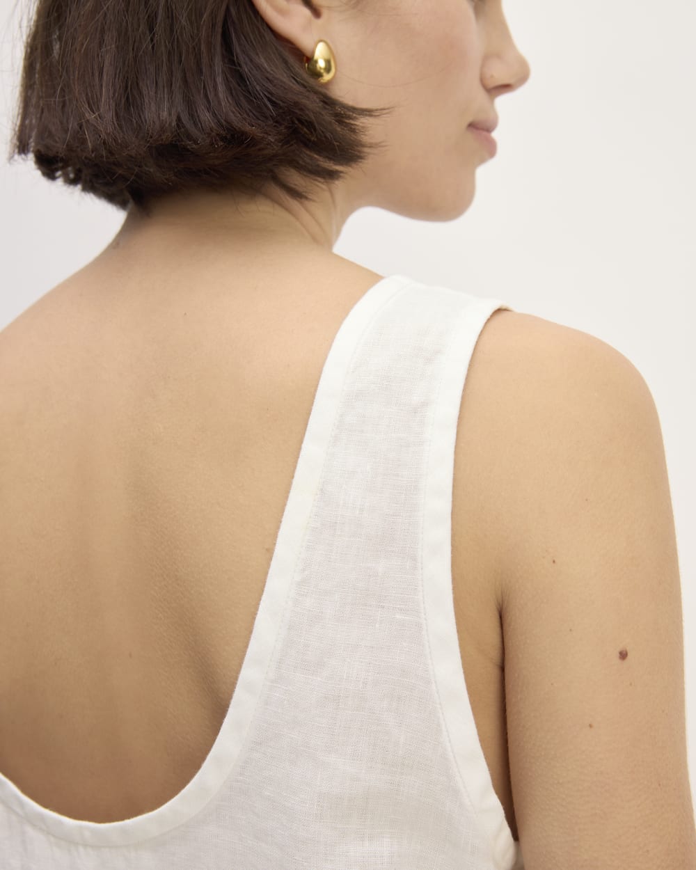 The Scoop Tank in Linen | White - Image 5