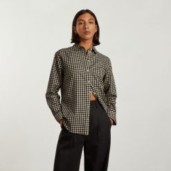 Alternative view of The Must-Have Shirt in Silky Cotton | Black / Canvas Gingham