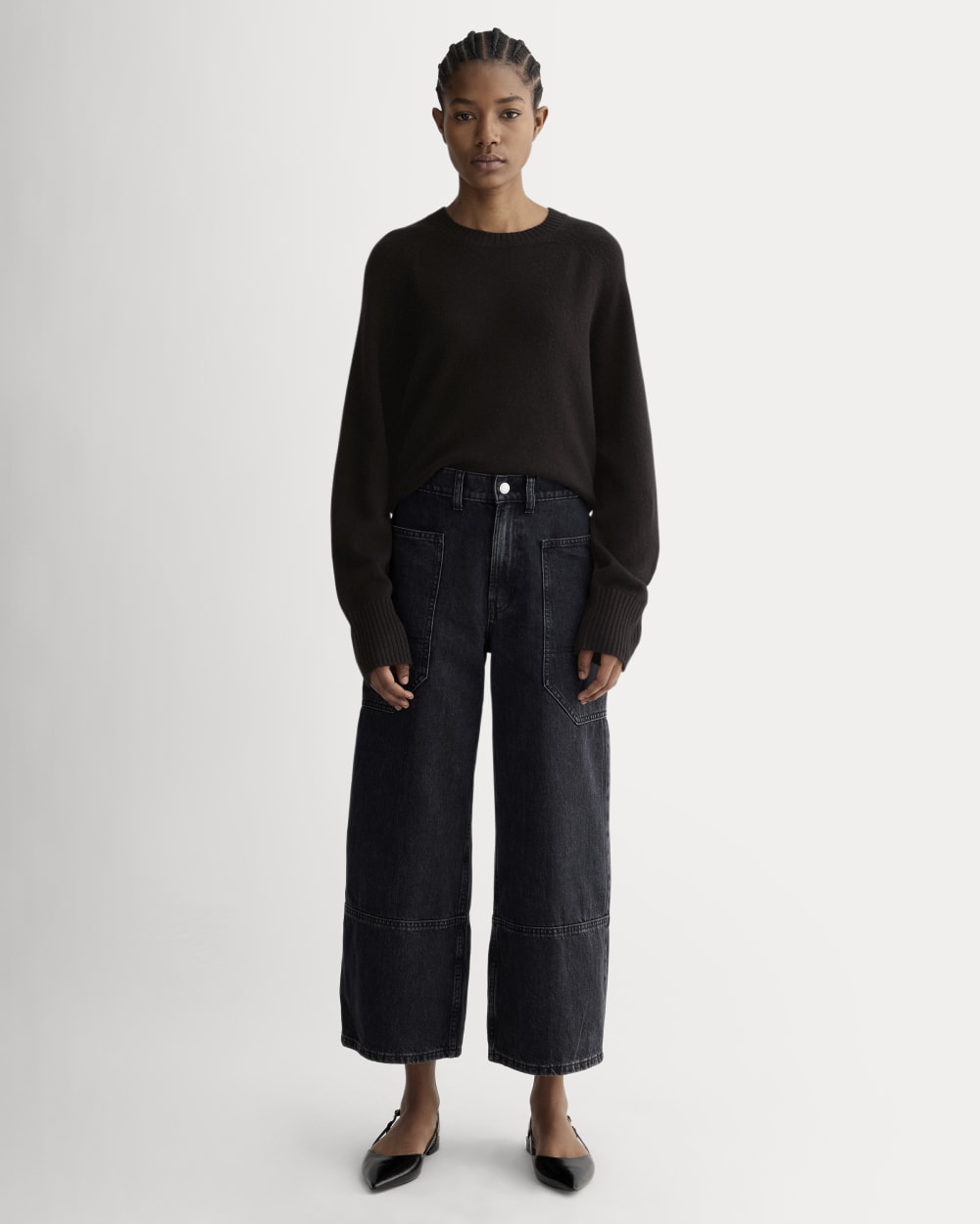 The Boxy Crew in Cashmere | Black - Image 6