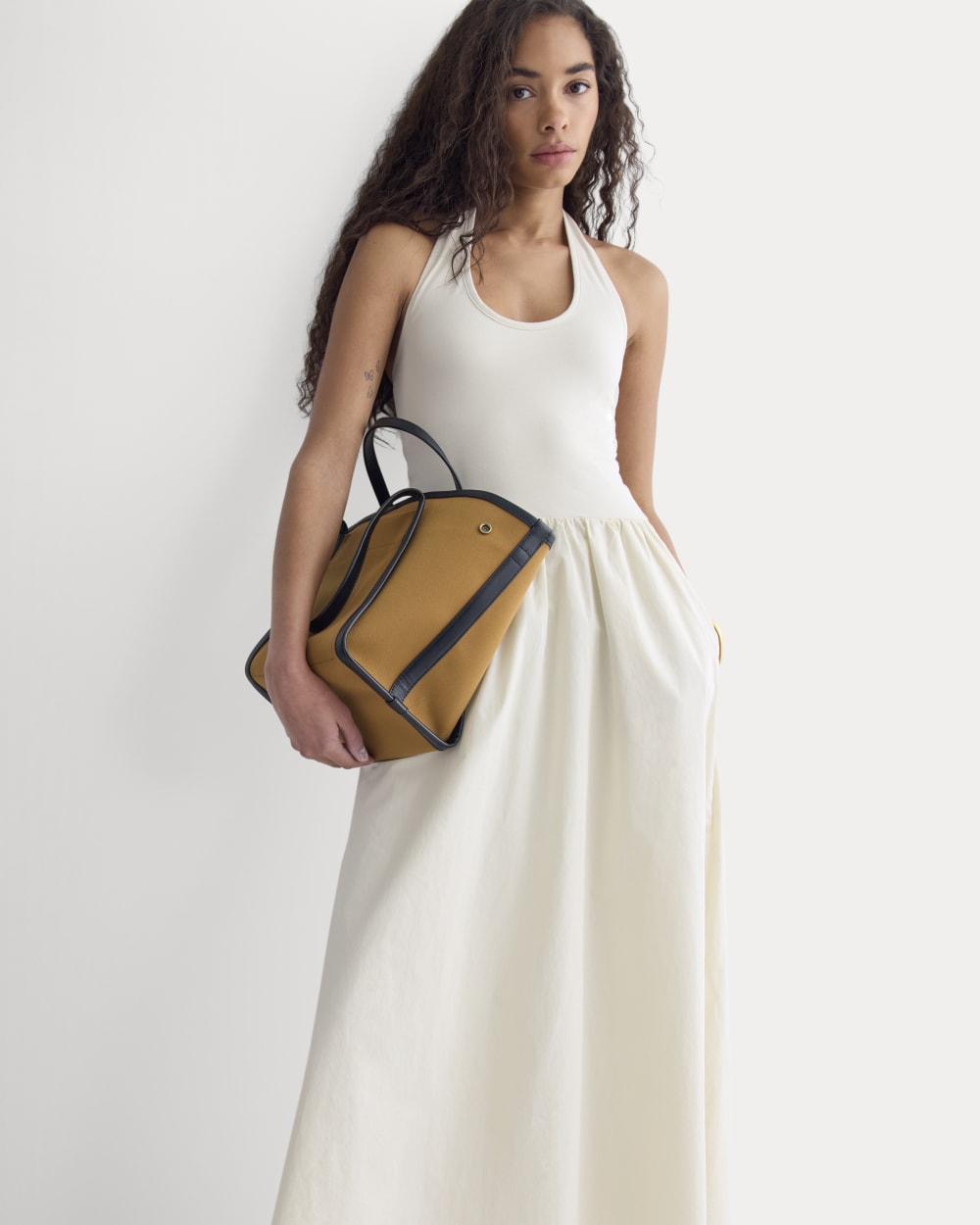 Halter Dress in Ultrasoft Cotton | Birch - Image 4