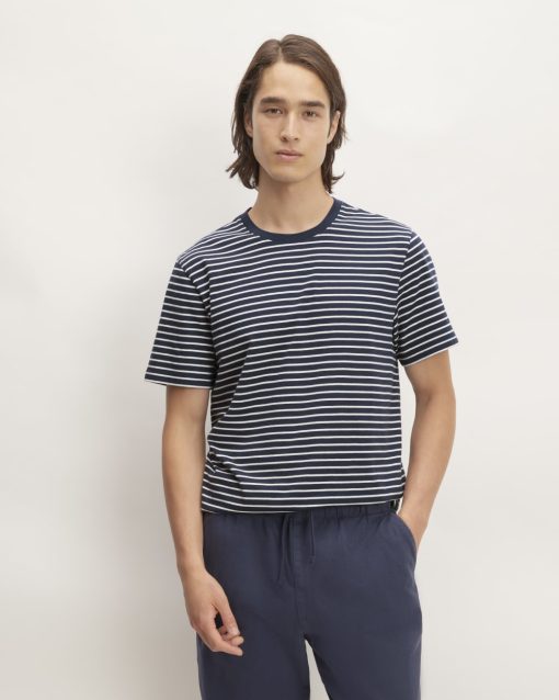 The Essential Organic Crew | Navy / Bone