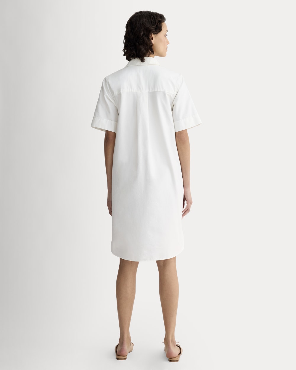 The Oxford Short-Sleeve Shirt Dress | White - Image 3