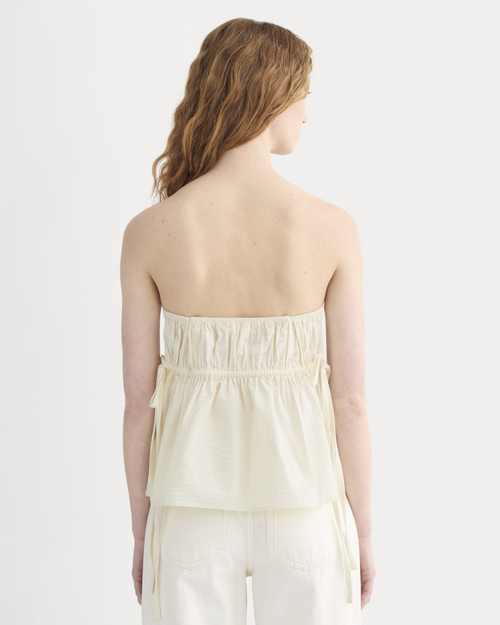 The Seersucker Tube Top | Bone - Image 5