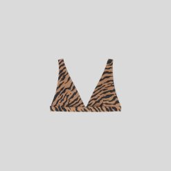 Alternative view of The ReNew Plunge Triangle Top | Tiger Stripe Toasted Coconut