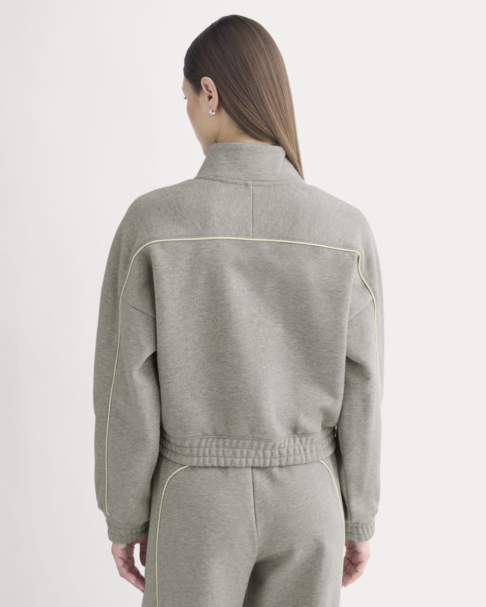 Luxe Fleece Track Jacket | Vintage Heather Grey - Image 5