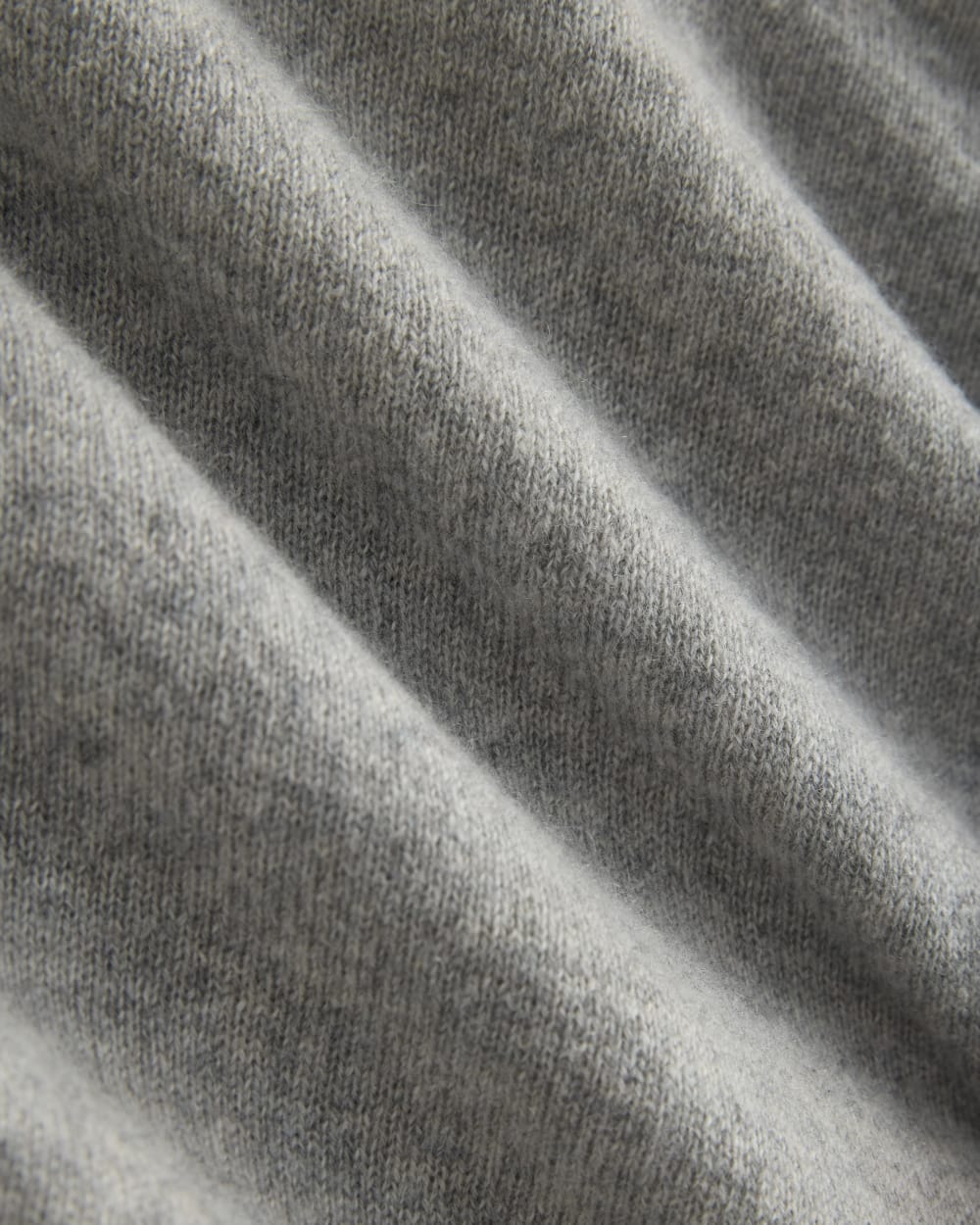 Cashmere Cropped High-V Sweater | Light Heather Grey - Image 6