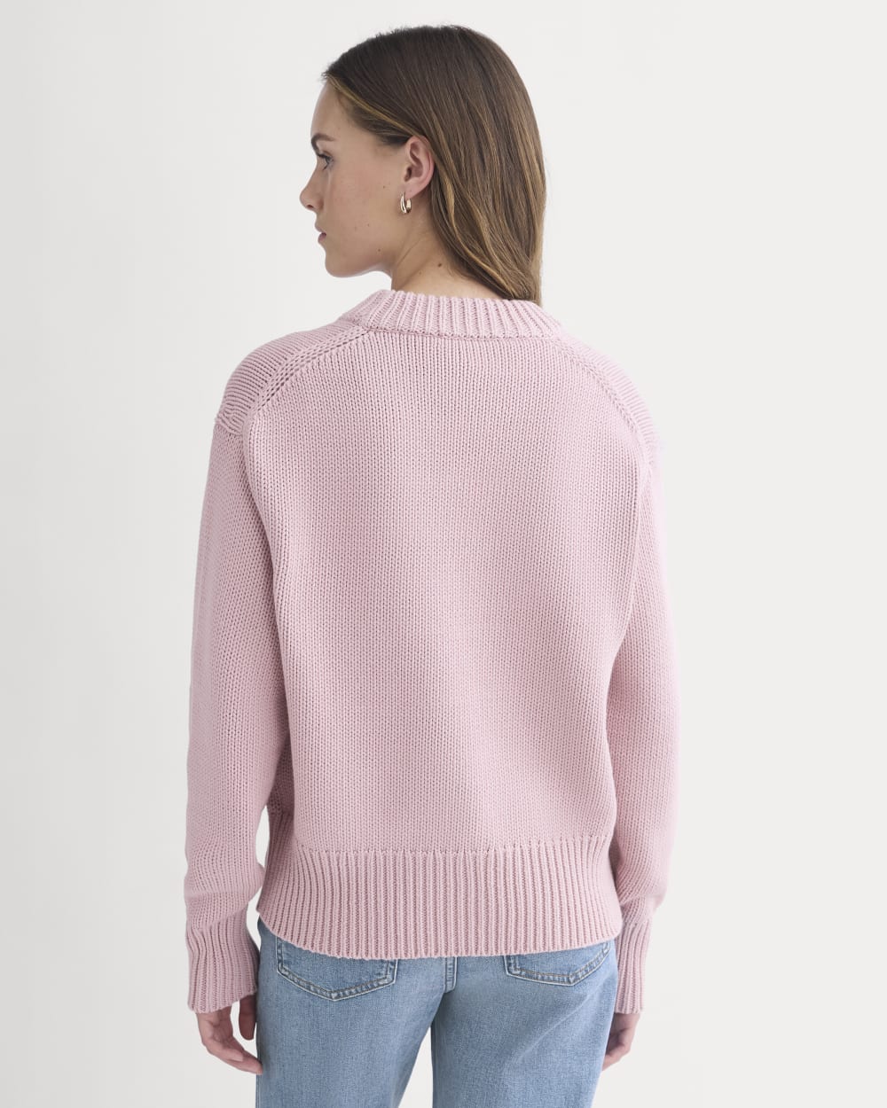 Oversized Cocoon Crew in Elevated Cotton | Burnished Lilac - Image 5