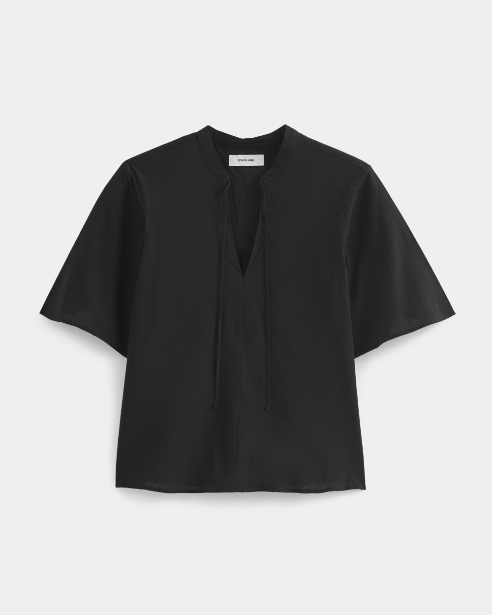 The Gauze Tie-Front Shirt | Black - Image 2