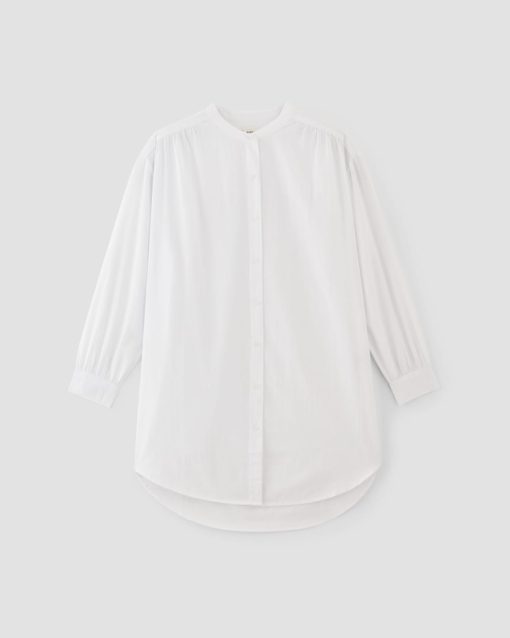 Alternative view of The Gauze Oversized Shirt | White