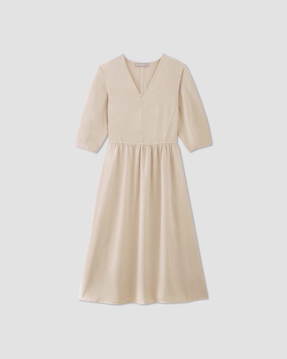 The TENCEL™ Puff-Sleeve Dress | Whisper Pink - Image 2