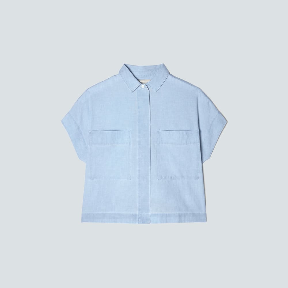 The ReChambray Box Shirt | Icy Blue - Image 2