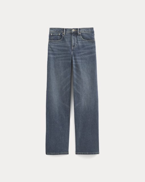 Alternative view of The Column Jean | Ocean | 33 Inseam