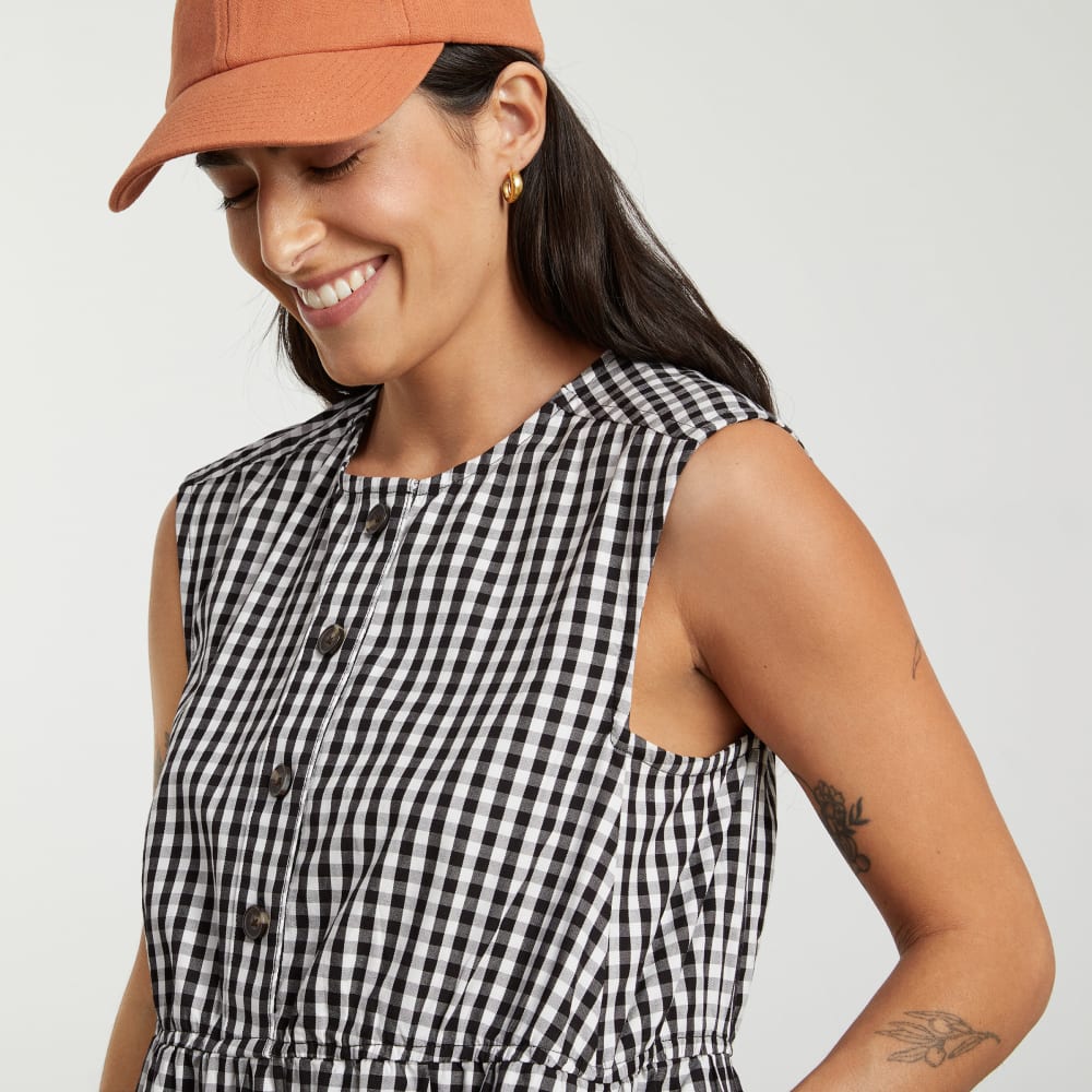 The Tiered Midi Dress | Black Gingham - Image 4