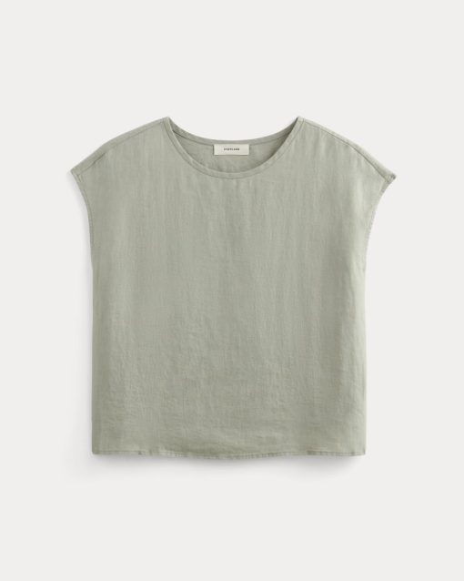 Alternative view of The Muscle Top in Linen | Seagrass