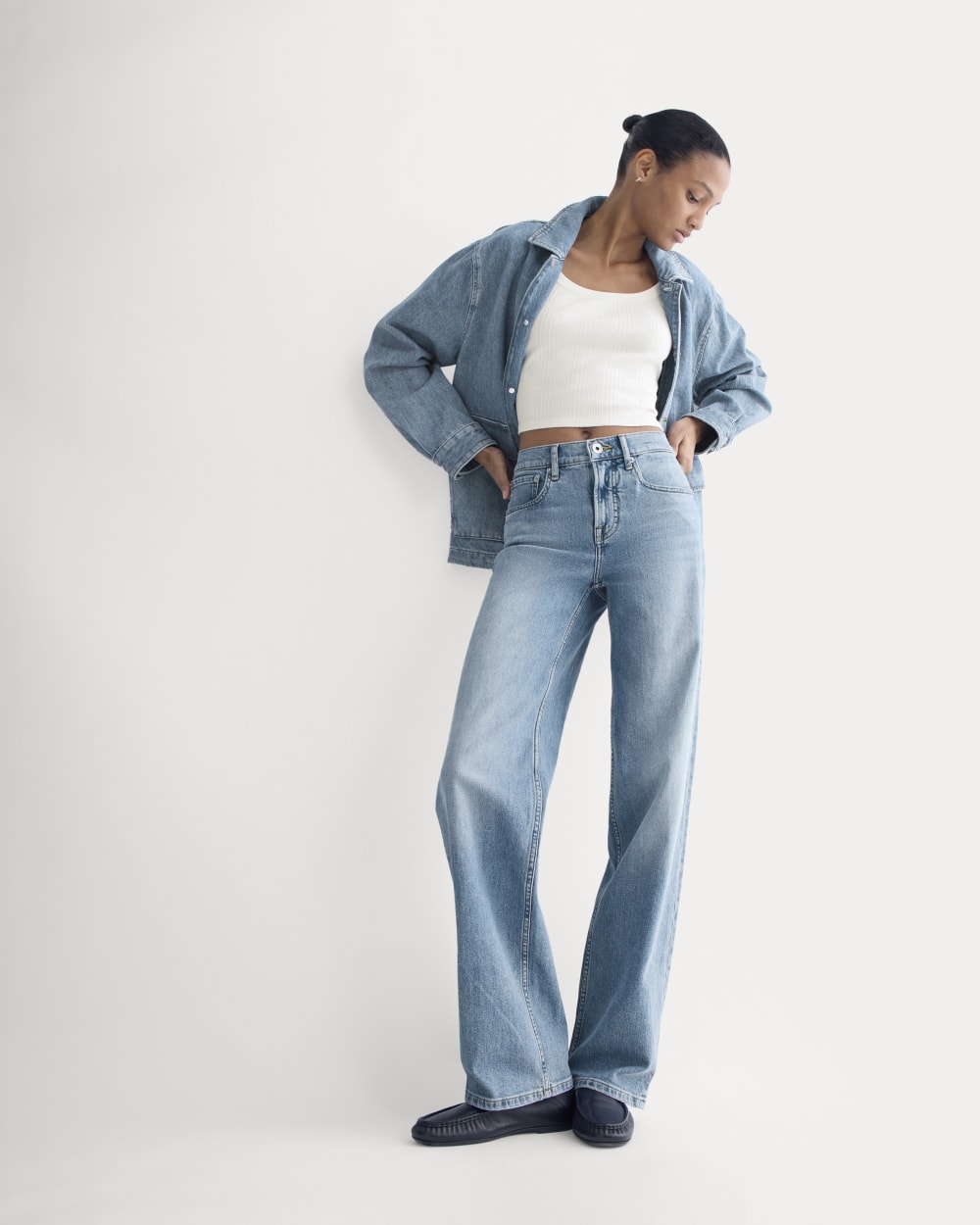 The Column Jean | Vintage Light Indigo | 33 Inseam