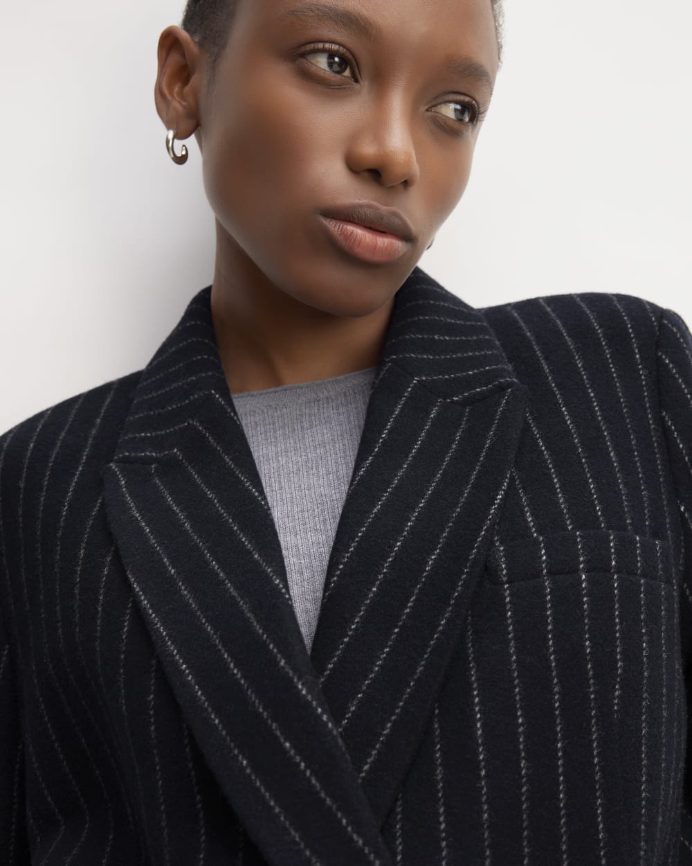 The ReWool® Double-Breasted Blazer | Navy / Bone - Image 4