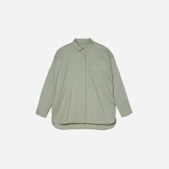 The Oversized Silky Cotton Shirt | Laurel