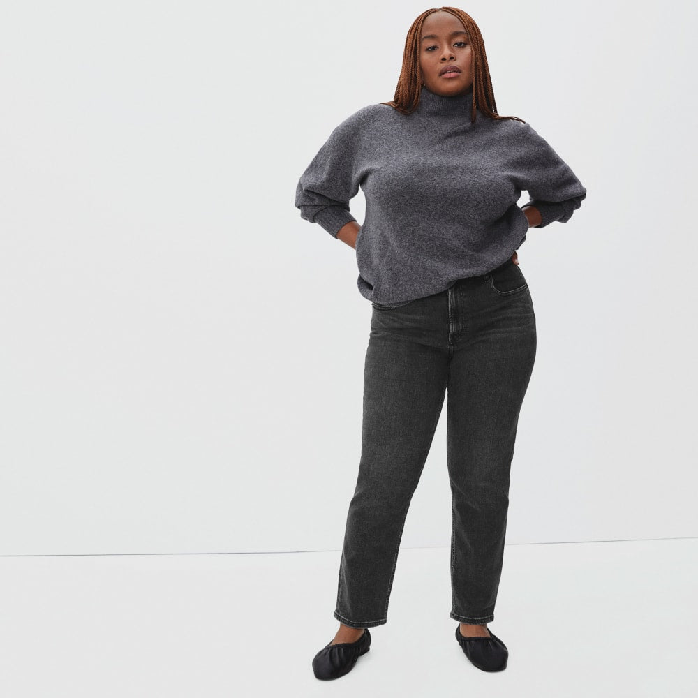 The Curvy Cheeky® Straight Jean | Washed Black | 28.5 Inseam - Image 5