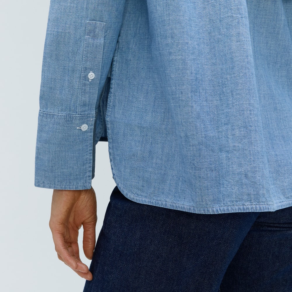 The ReChambray Boxy Shirt | Mid ReChambray - Image 5