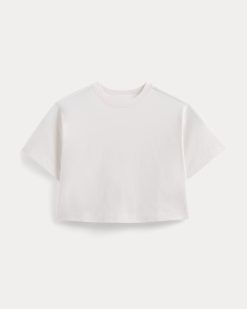 Alternative view of The Premium Weight Cropped Tee | Bone
