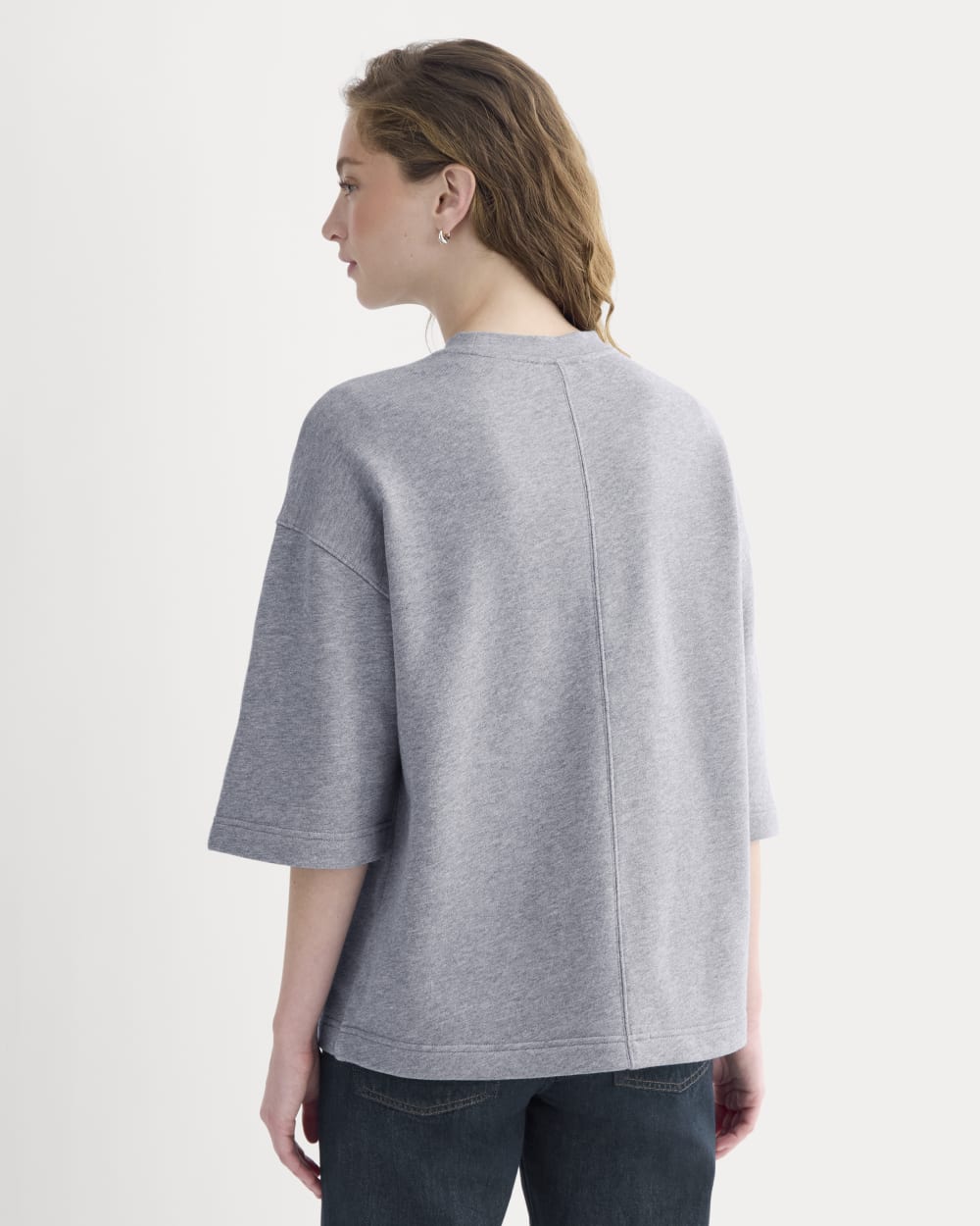 Lightweight Terry Oversized Tee | Vintage Heather Grey - Image 5