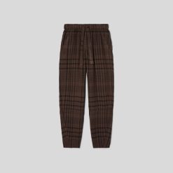 Alternative view of The Linen Pull-On Barrel Pant | Chocolate Brown / Black